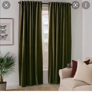 IKEA Velvet Green Curtains